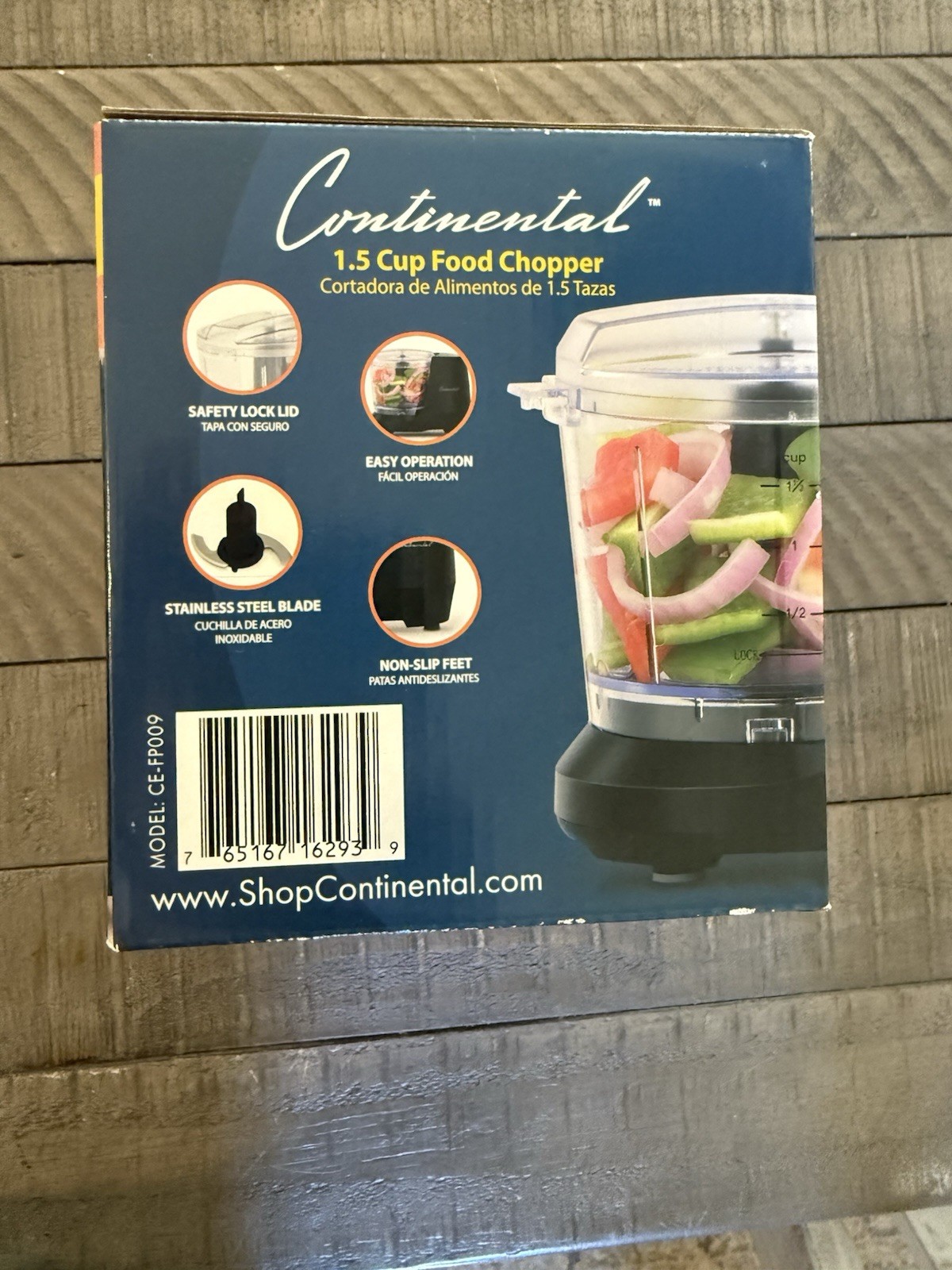 Continental Electric Mini Food Chopper 1.5-Cup Capacity