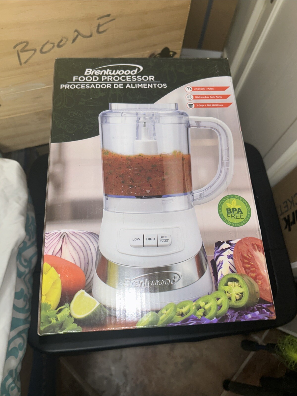 Brentwood Appliances FP-549W 3-Cup, 2-Speed, (White) – Food Processor