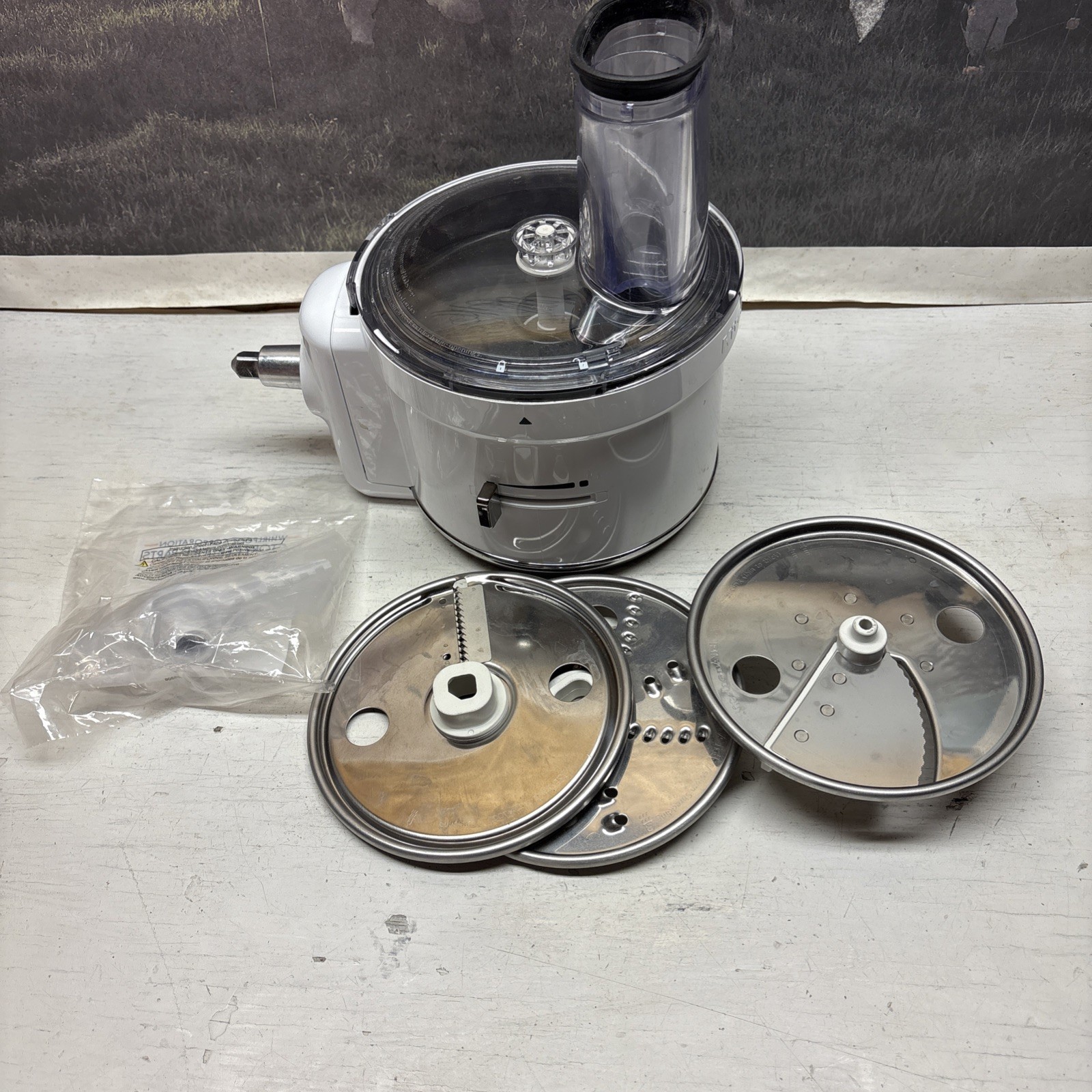 KitchenAid KSM1FPA Food Processor Attachment Complete with Blades White