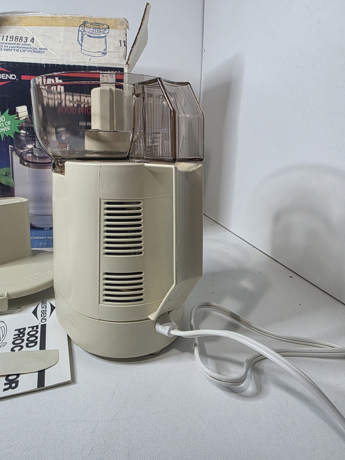 West Bend Food Processor 6500 Chopper Slicer High Performance Vintage Open Box