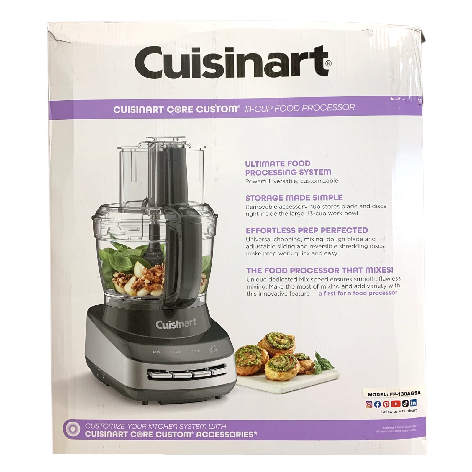 Cuisinart Core Custom 13-Cup Food Processor – Chop, Puree, Shred, Slice & More