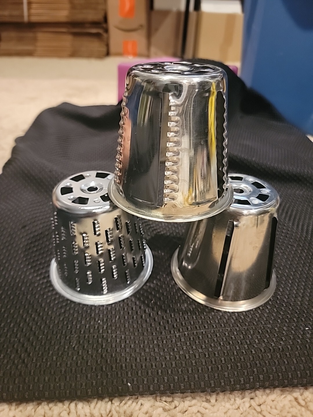 Lot of 3 VTG Saladmaster Metal Food Processor Replacement Cones