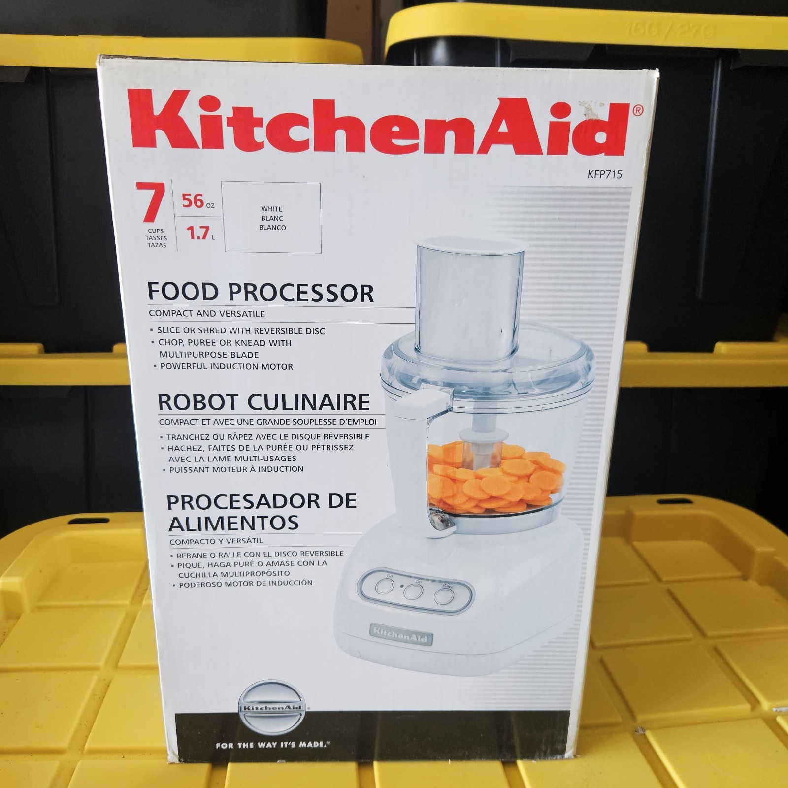 KitchenAid Food Processor – White KFP715 – New Open Box