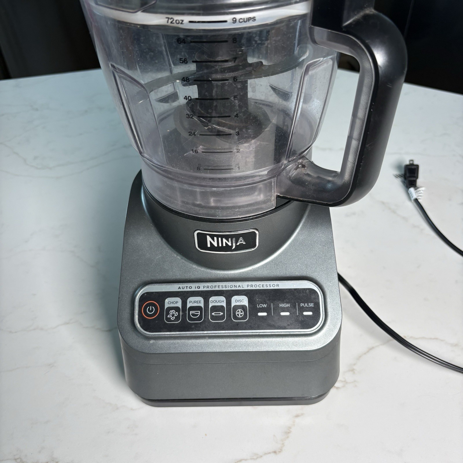 Ninja Auto-iQ Professional 9 Cup 1200W Food Processor Gray Dishwash-Safe TESTED