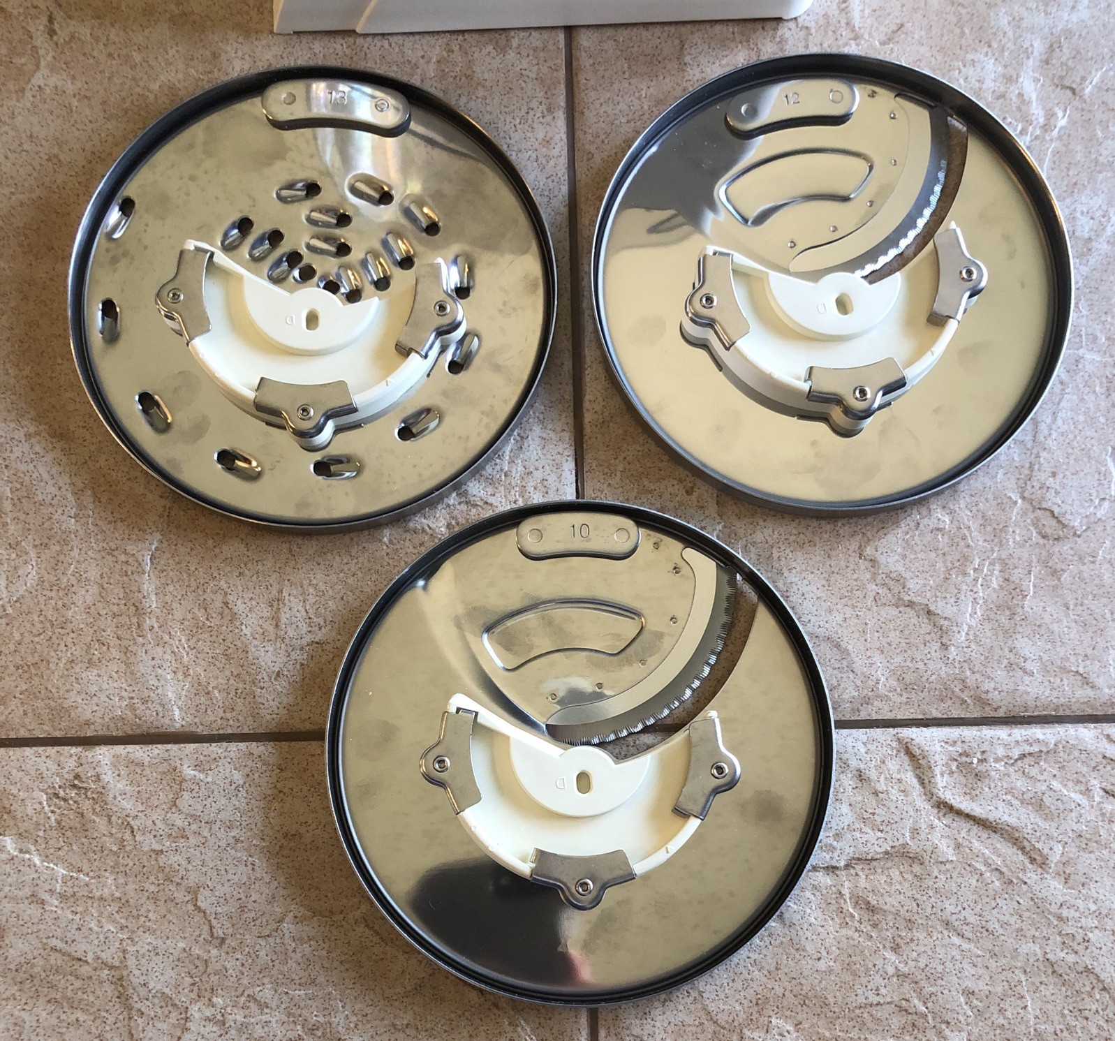 Cuisinart DLC-8 DLC-10 Disc Set Of 3 In Holder DLC-844TX DLC-842TX DLC-837TX