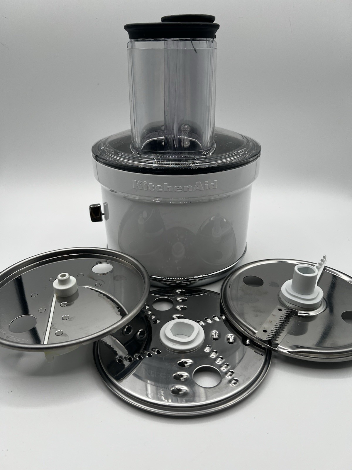 KitchenAid Food Processor Attachment Slicer Shredder Disc Set w Bowl Very Good