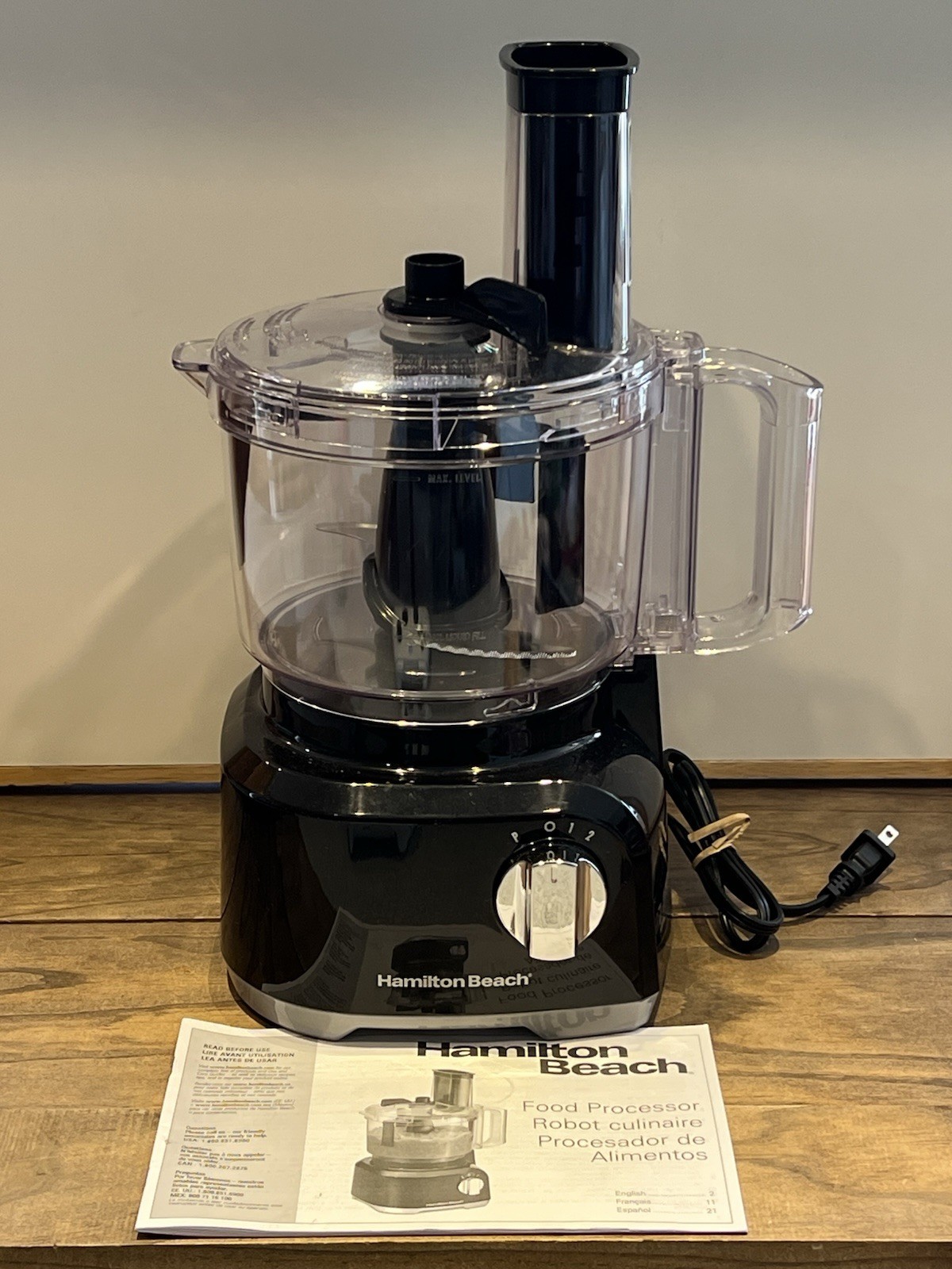 Hamilton Beach Model 70743 8-Cup Food Processor Bowl Scraper Manual TESTED WORKS