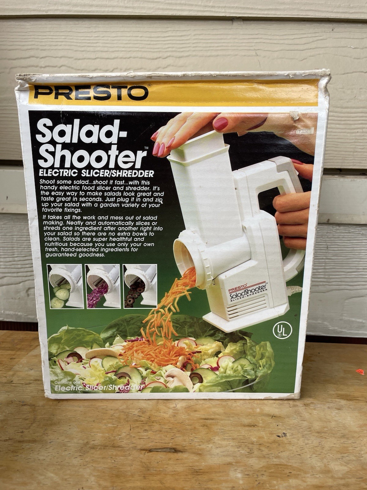 Presto Salad Shooter Electric Slicer Shredder 1993 New Old Stock #2910 Free Ship