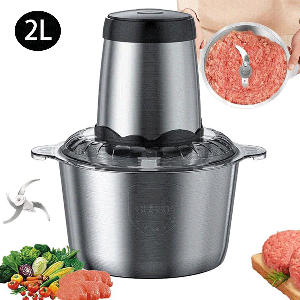 300W Electric Food Chopper Electric Stainless Steel Processor Meat Grinder Mixer