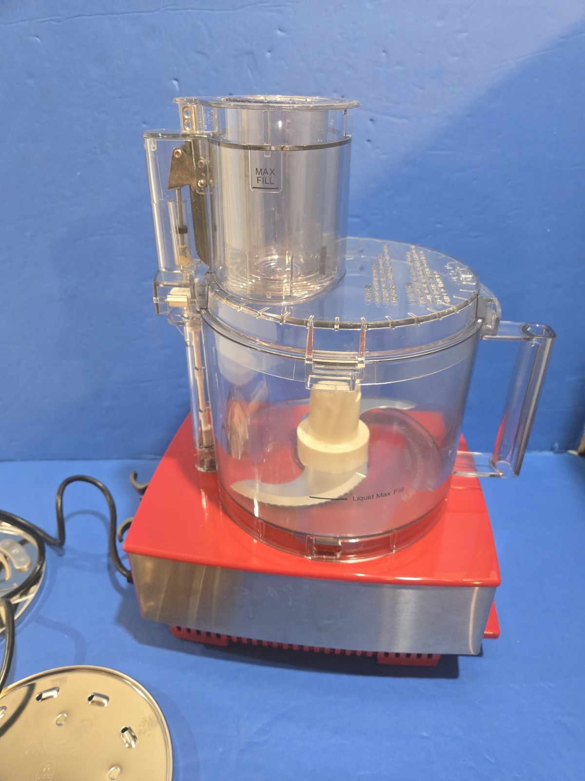 Cuisinart Custom 14-Cup Food Processor DFP-14BCN Red & Stainless Steel – EUC