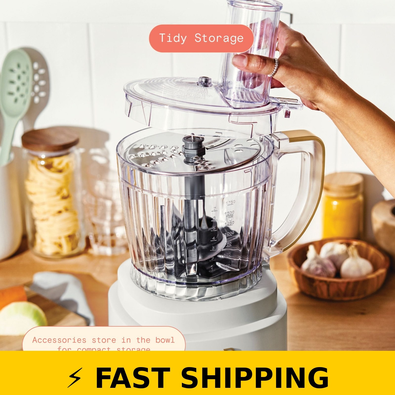 Beautiful Food Processor 10-Cup White Icing by Drew Barrymore