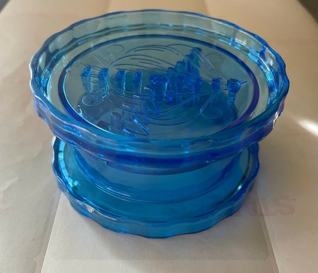 Food Processor-Garlic Mincer Press with a Twist fourth Generation (blue color)