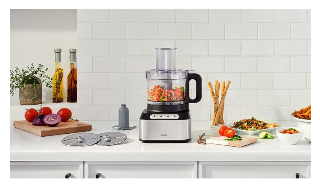 Braun FP3211 Easy Prep 8 Food Processor,Silver
