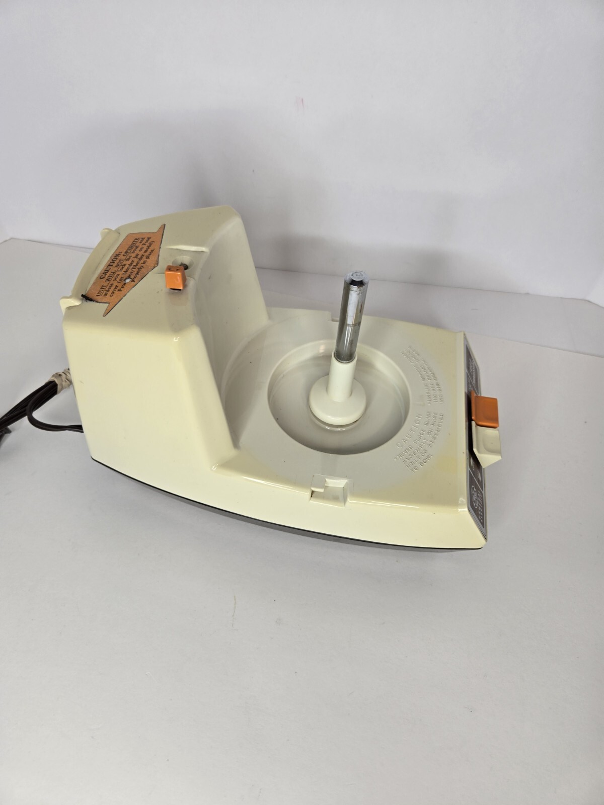 Vintage General Electric Food Processor Replacement Base W/ Post D5FP1 Tested