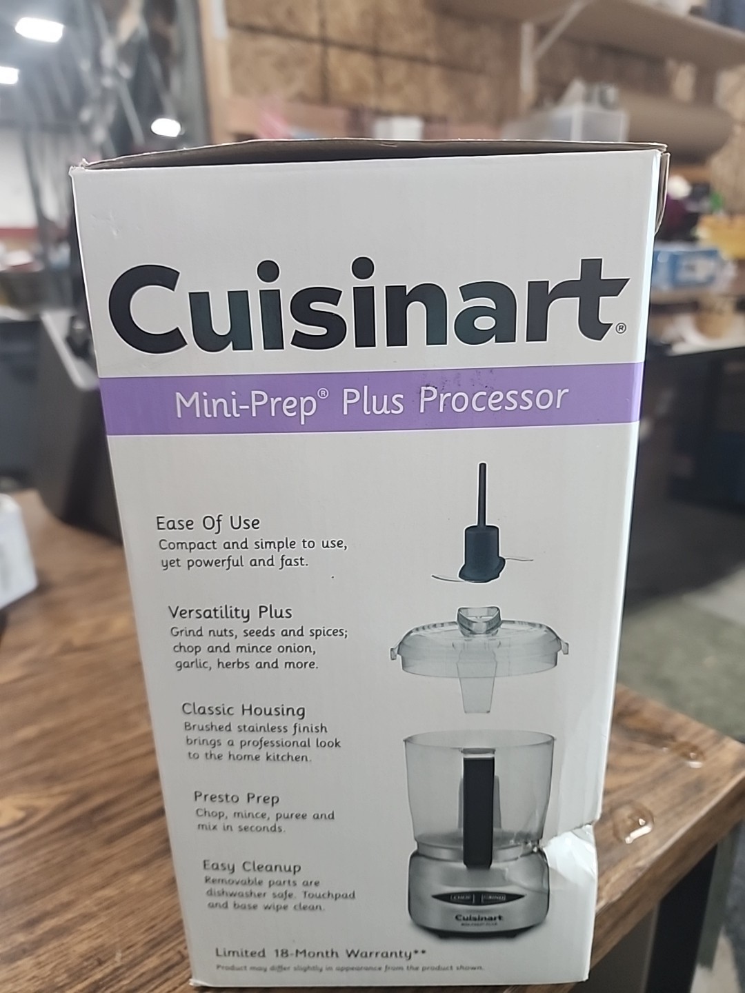 Cuisinart DLC-4CHB 1.70ft Mini-Prep Plus 4-Cup Food Processor – White
