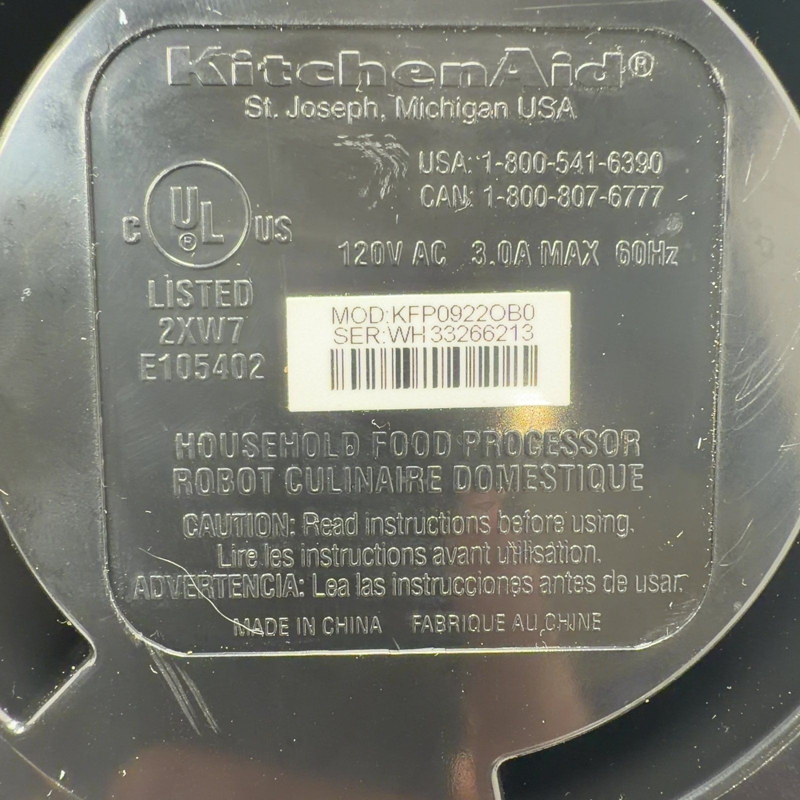 KitchenAid KFP09220B0 Food Processor Black Tested Working with Attachments