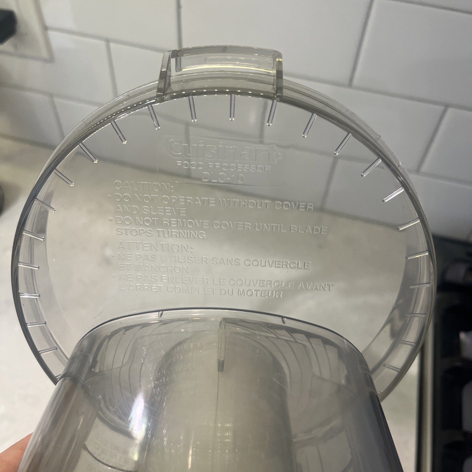 Cuisinart DLC-10S TX Food Processor Lid Chute and Pusher DLC-118BGTX