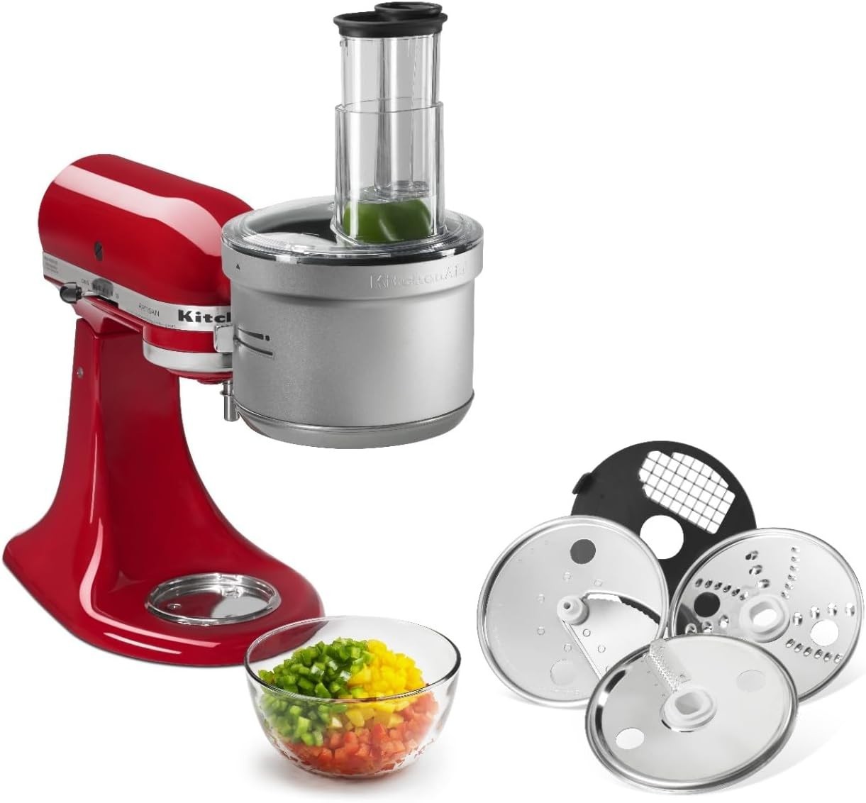 KitchenAid Stand Mixer Attachment, Food Processor with Commercial Food KSM2FPA