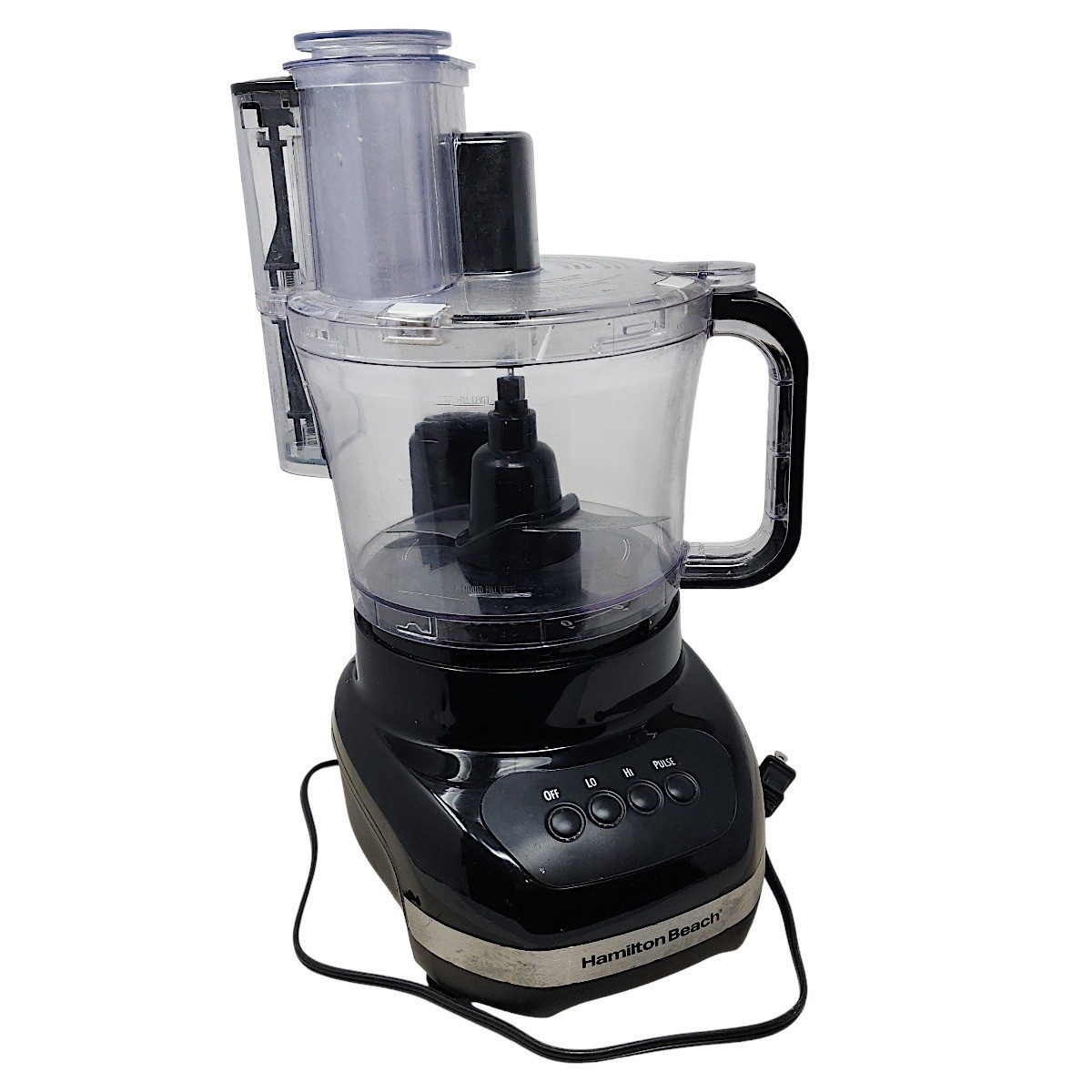 Hamilton Beach Food Processor 12 Cup Black Silvr 500W Big Mouth Duo Tested Works