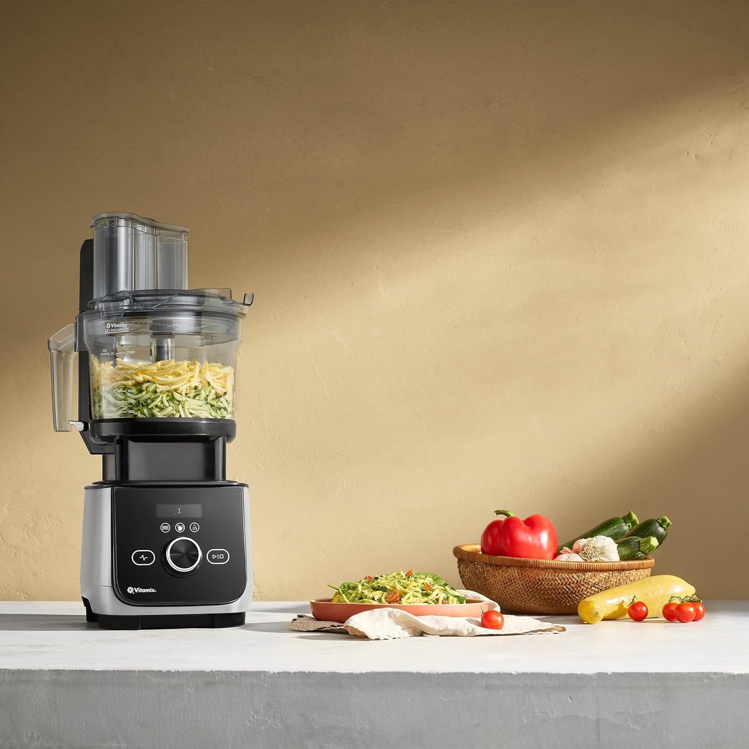12-Cup Food Processor Attachment with SELF-DETECT, BPA-Free, with Multi-Use Blad