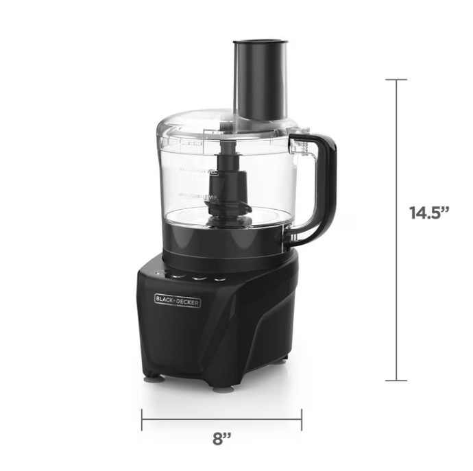 BLACK+DECKER 8-Cup Food Processor Black Chop Slice Shred Puree, BIG SALE