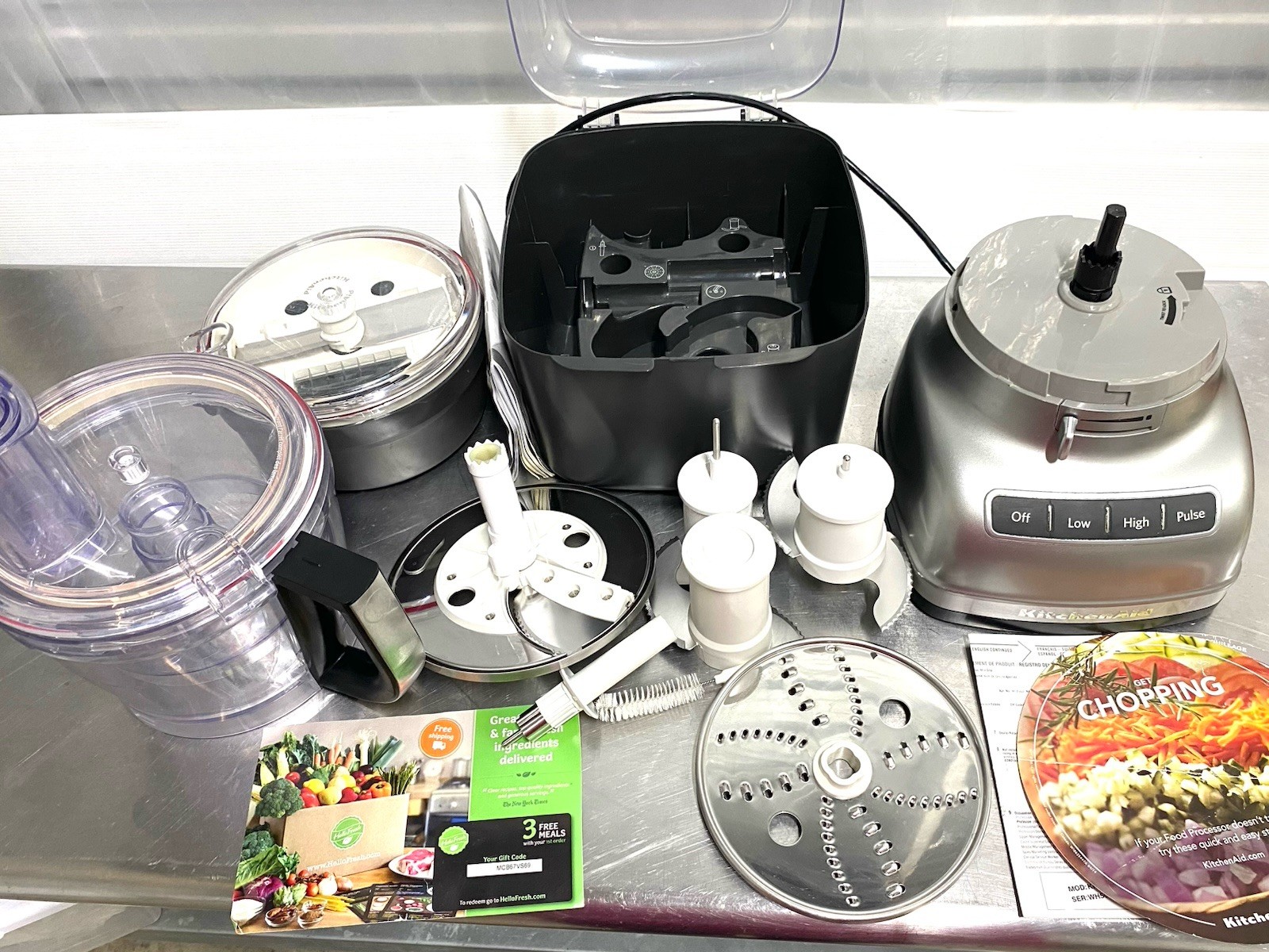 KitchenAid 14-Cup Food Processor Kit Contour Silver KFP1466CU