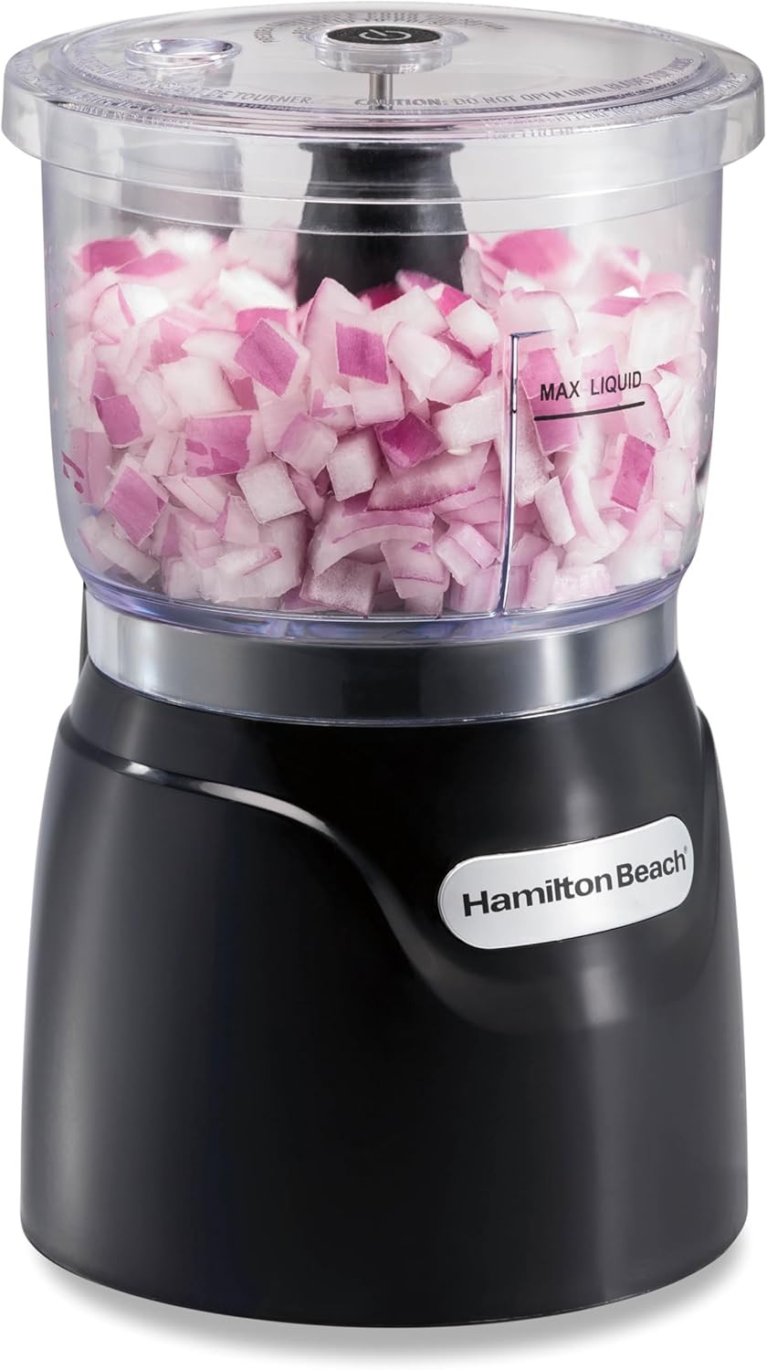 Hamilton Beach Electric Vegetable Chopper & Mini Food Processor, 3-Cup, 350 Watt