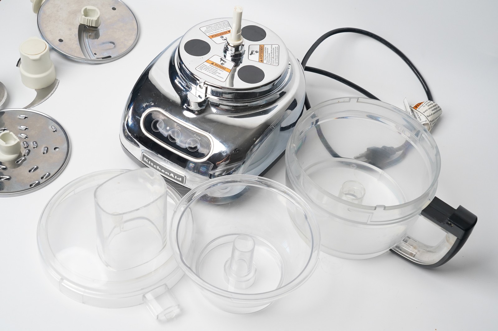 KitchenAid 9-Cup Food Processor KFP740CR0 Chrome with Blades & Discs