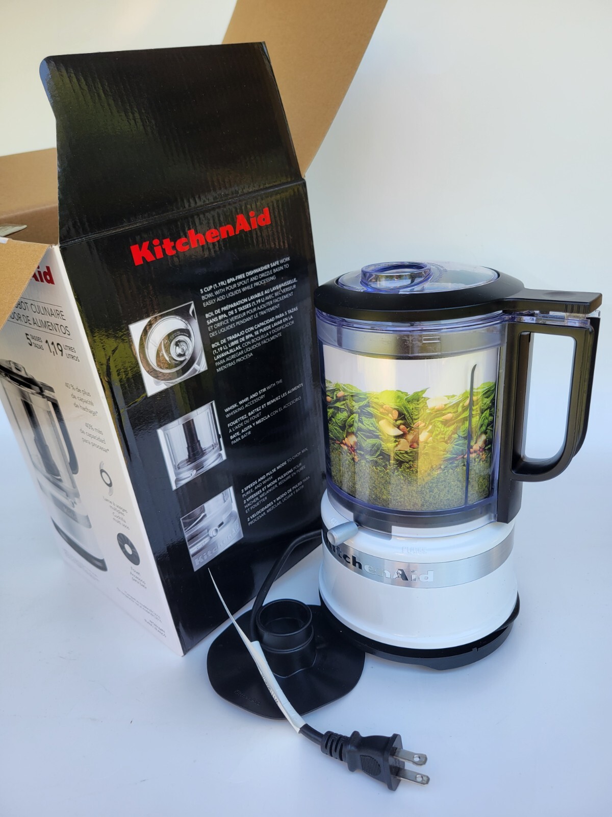 KitchenAid KFC0516WH 5 Cup whisking Accessory Food Chopper . g222