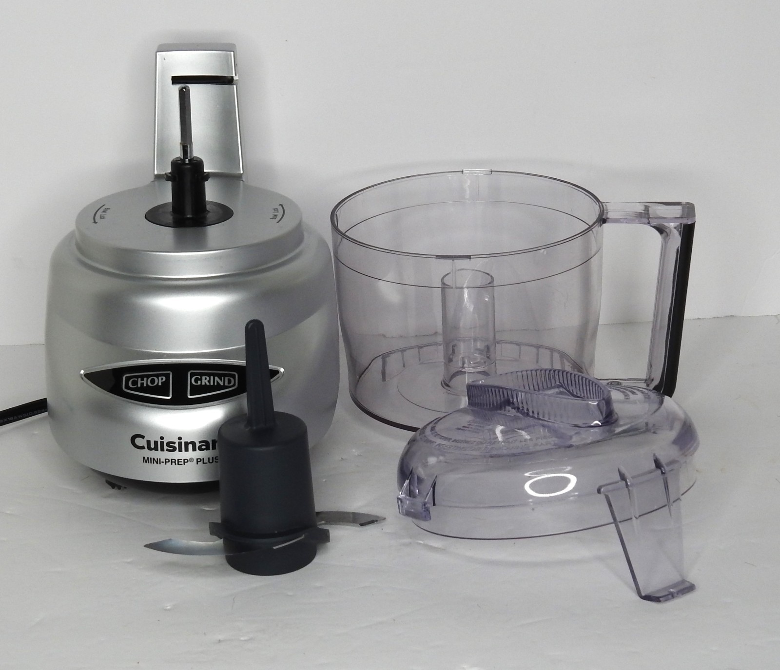 Cuisinart Mini-Prep Plus Mini Food Processor Chop Grind Silver Clear Black