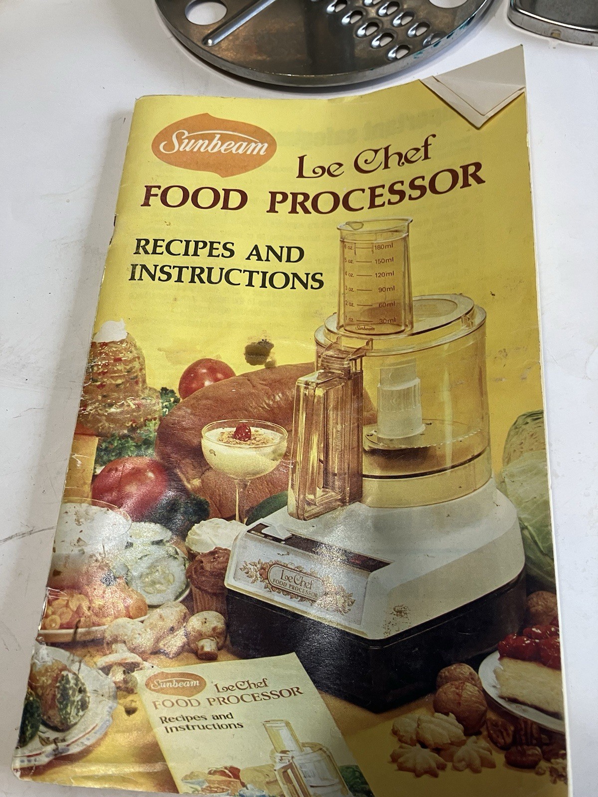 Vintage Sunbeam Le Chef Food Processor Model With Blades Retro READ Description!