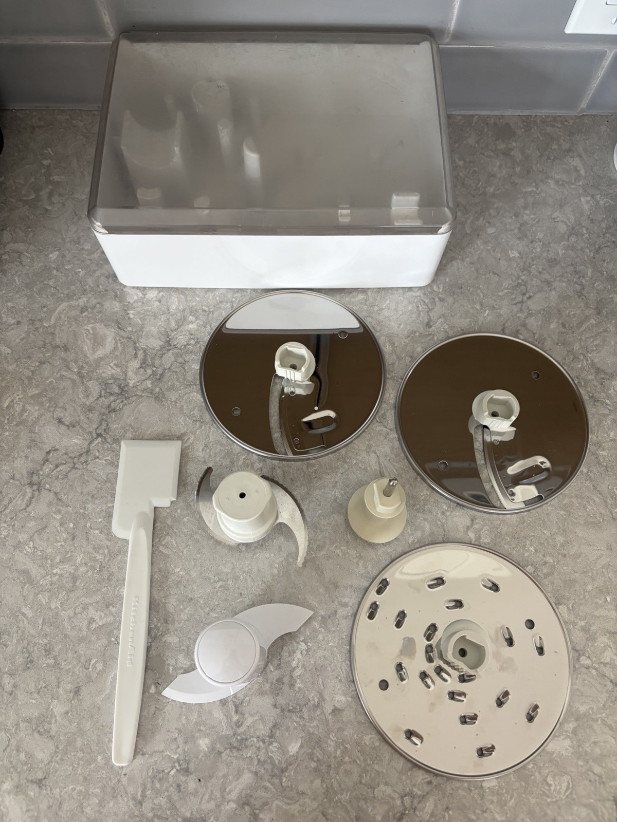 KITCHENAID FOOD PROCESSOR ACCESSORIES ADAPTER DISC BLADES STORAGE BOX