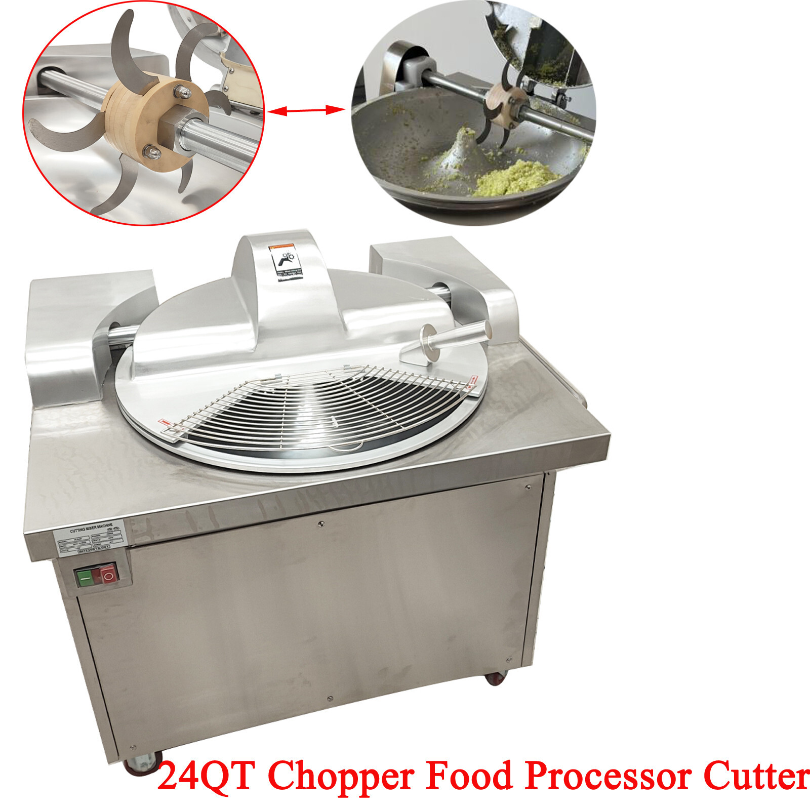 Electric Meat Vegetable Fruit Food Chopper 24L Commercial Prep Food Processor