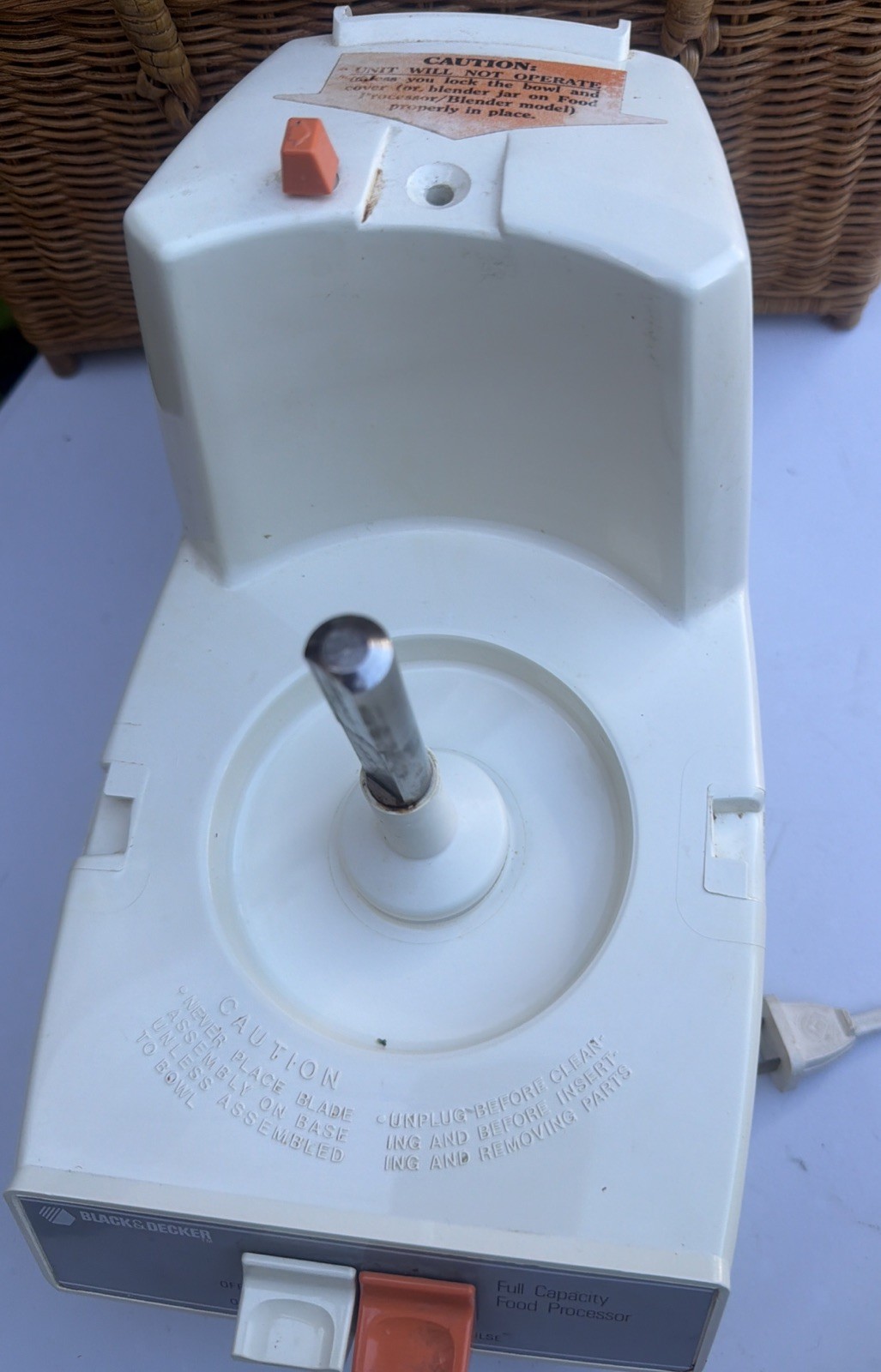Vintage Working Black & Decker Food Processor D1FP1D Full Capacity 1986 USA