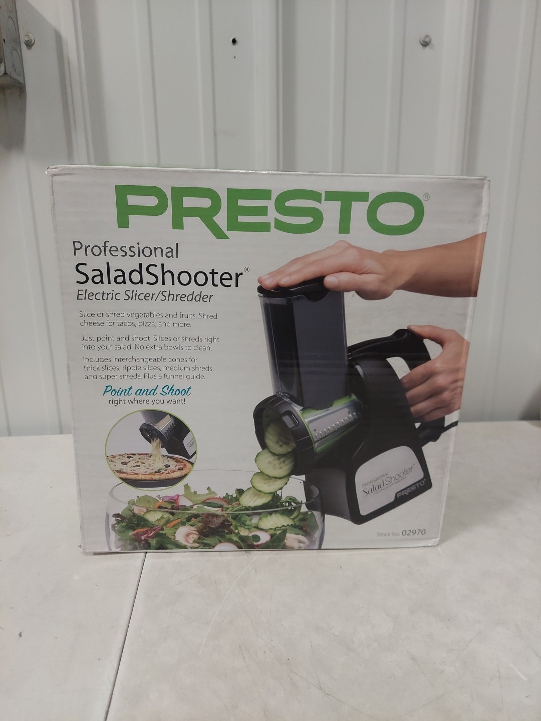 Presto Professional Electric Slicer, Shredder and Vegetable Grater, NEW #3329