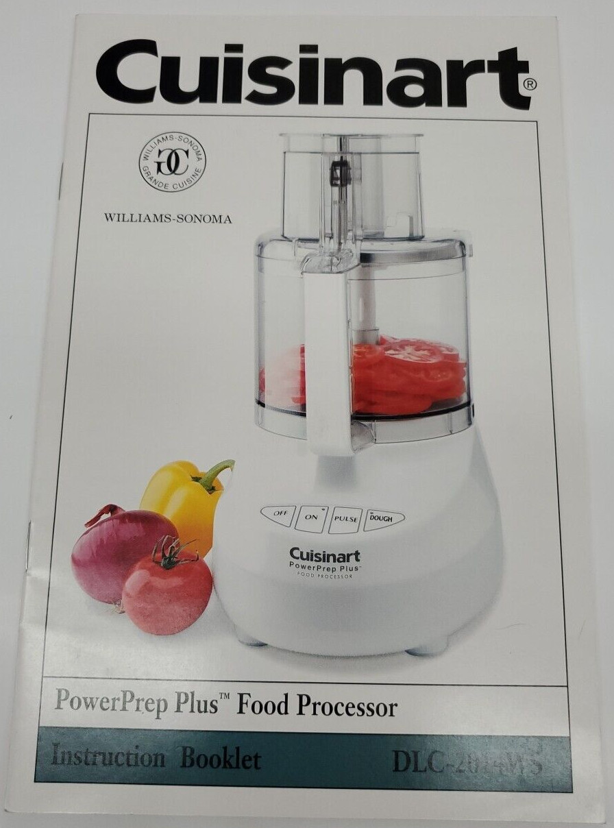Cuisinart Food Processor Instruction & Recipe Booklet Power Prep 11 Original