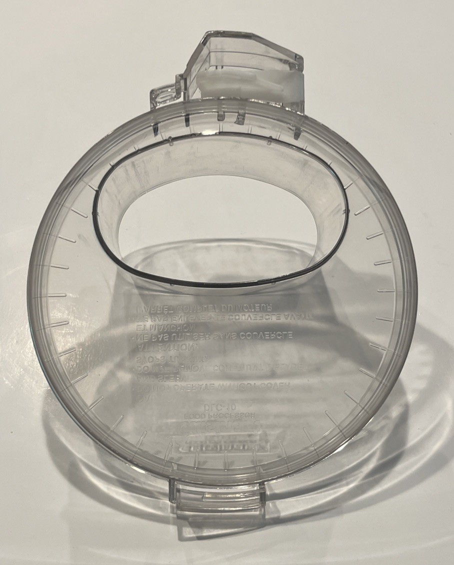 Cuisinart Food Processor DLC-10 Replacement Parts: Clear Lid Chute/Sleeve Pusher