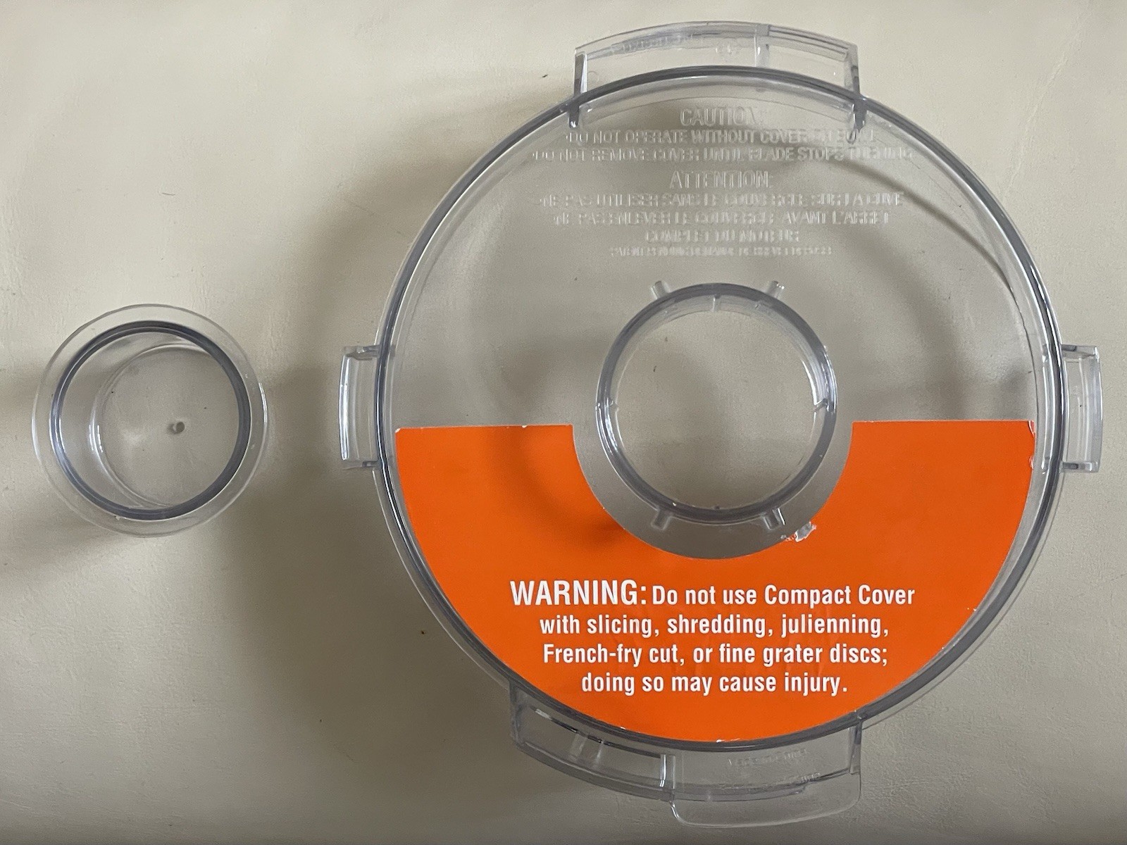 Cuisinart Pro Classic Food Processor DLC-116GTXT1 Flat Clear Lid & Cover Cap
