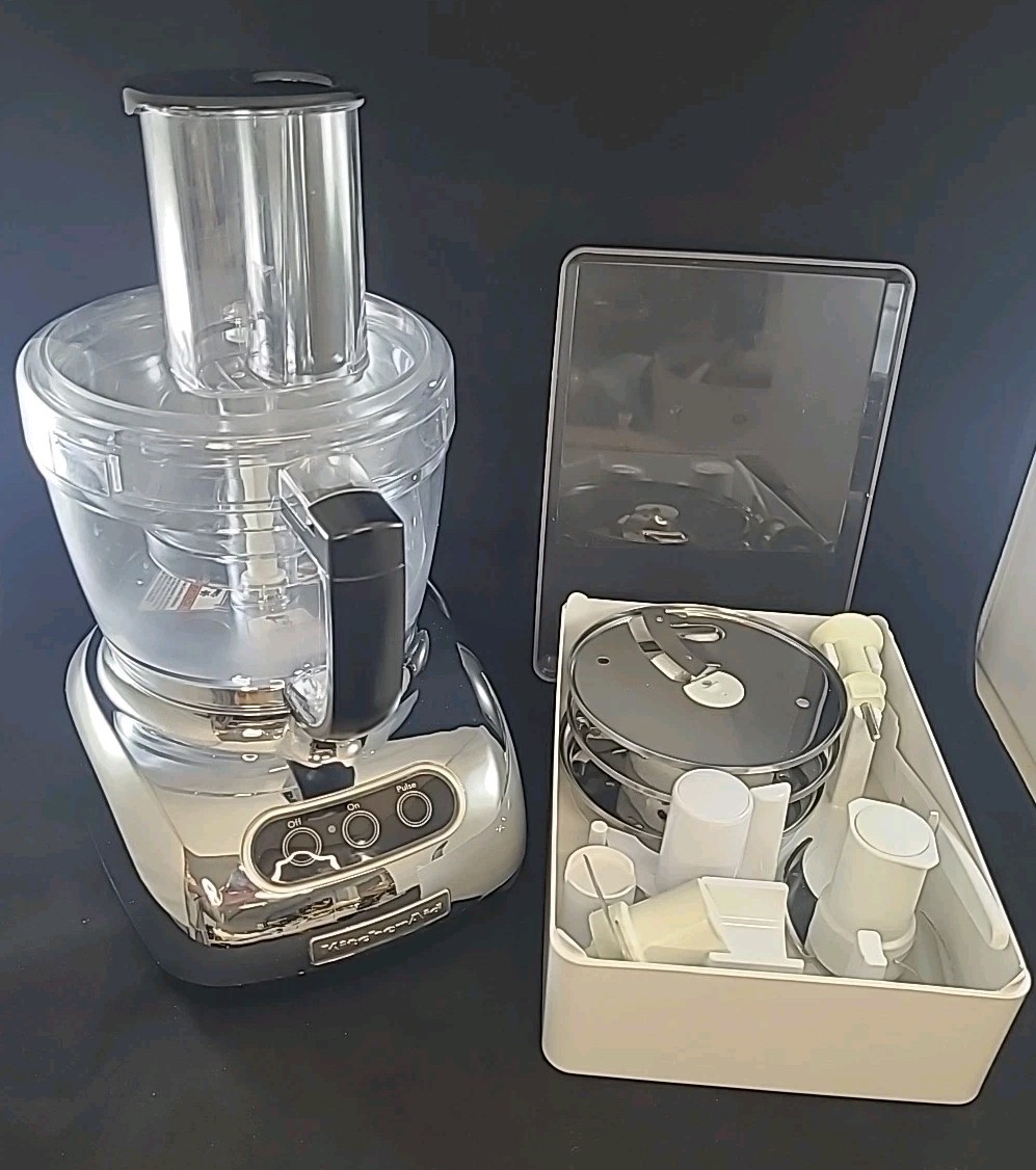 KitchenAid Food Processor Chrome KFP750CRO w/ Accessories – Complete Set