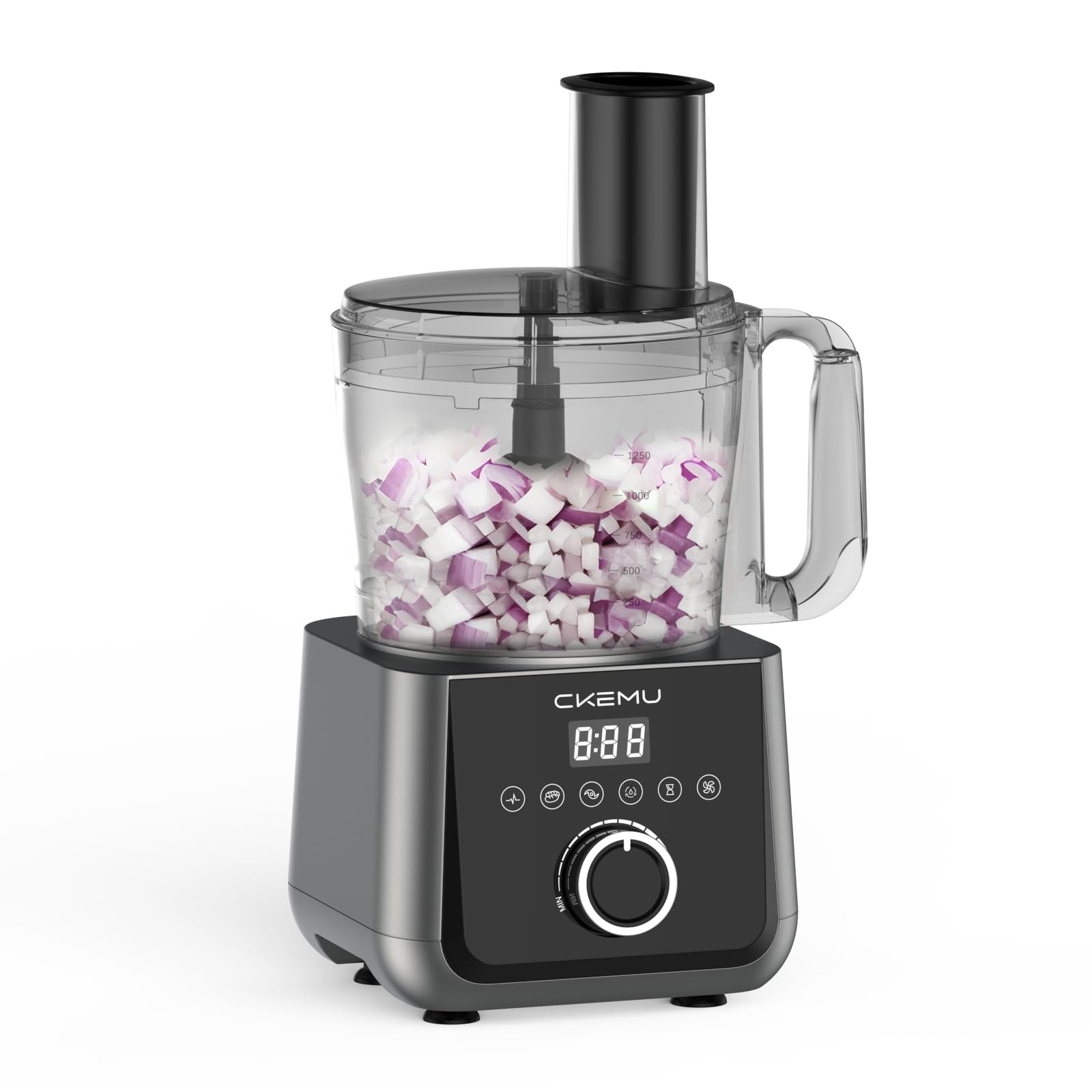 Smart Food Processor and Vegetable Chopper, 12 Cup Bowl, 6 Functions for Chop…