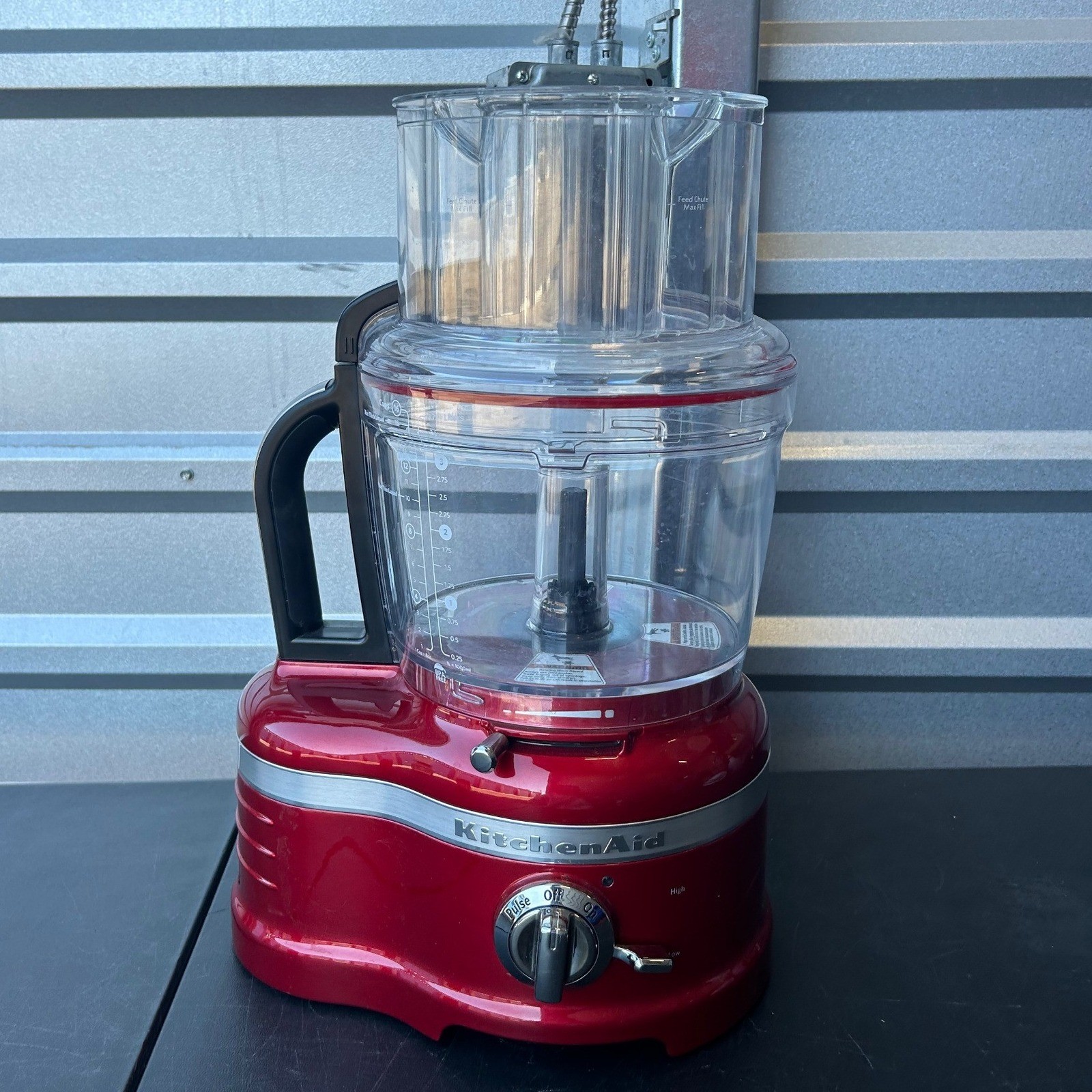 KitchenAid 13-Cup Food Processor Candy Apple Red Exact Slice KFP1642CA