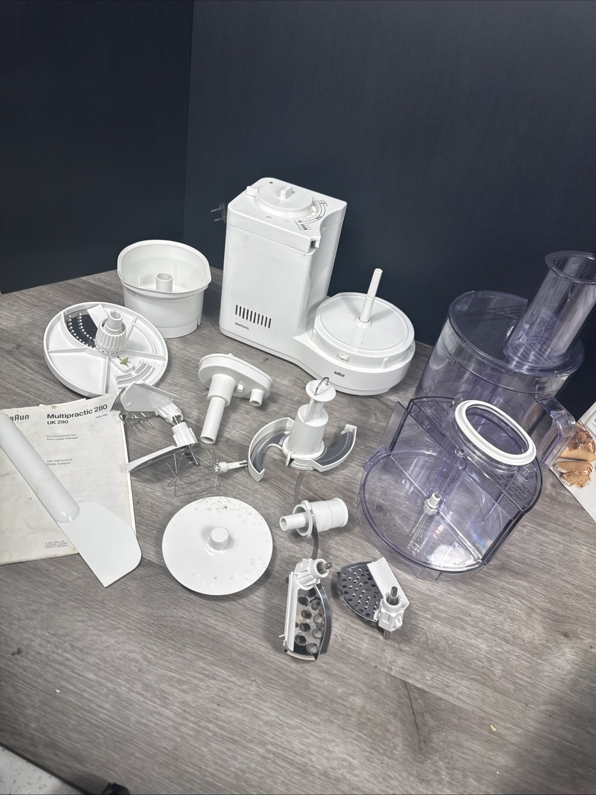 Braun Multipractic Food Processor Type 4262 Germany w/Accessories And Box Tested