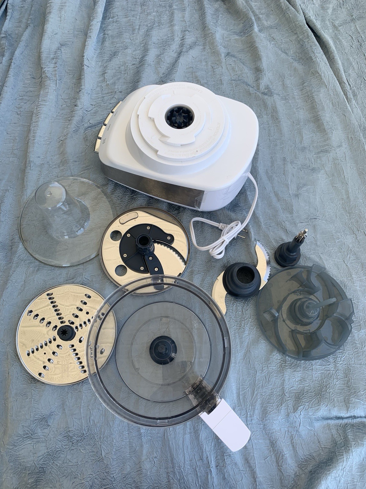 Cuisinart Full-Size Food Processor White, 3 Blades, 3 Speeds,