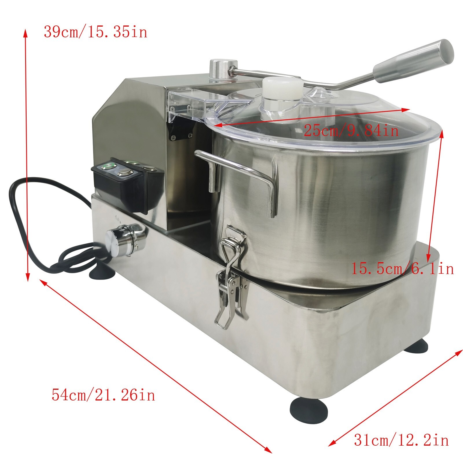 Electric Meat Grinder Vegetable Shredder Stuffing Mixer Food Processor 6L-USED