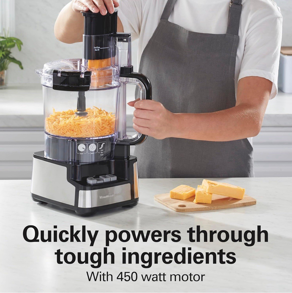 Hamilton Beach 70725A 12 cup Full-Size Food Processor – Black/Silver