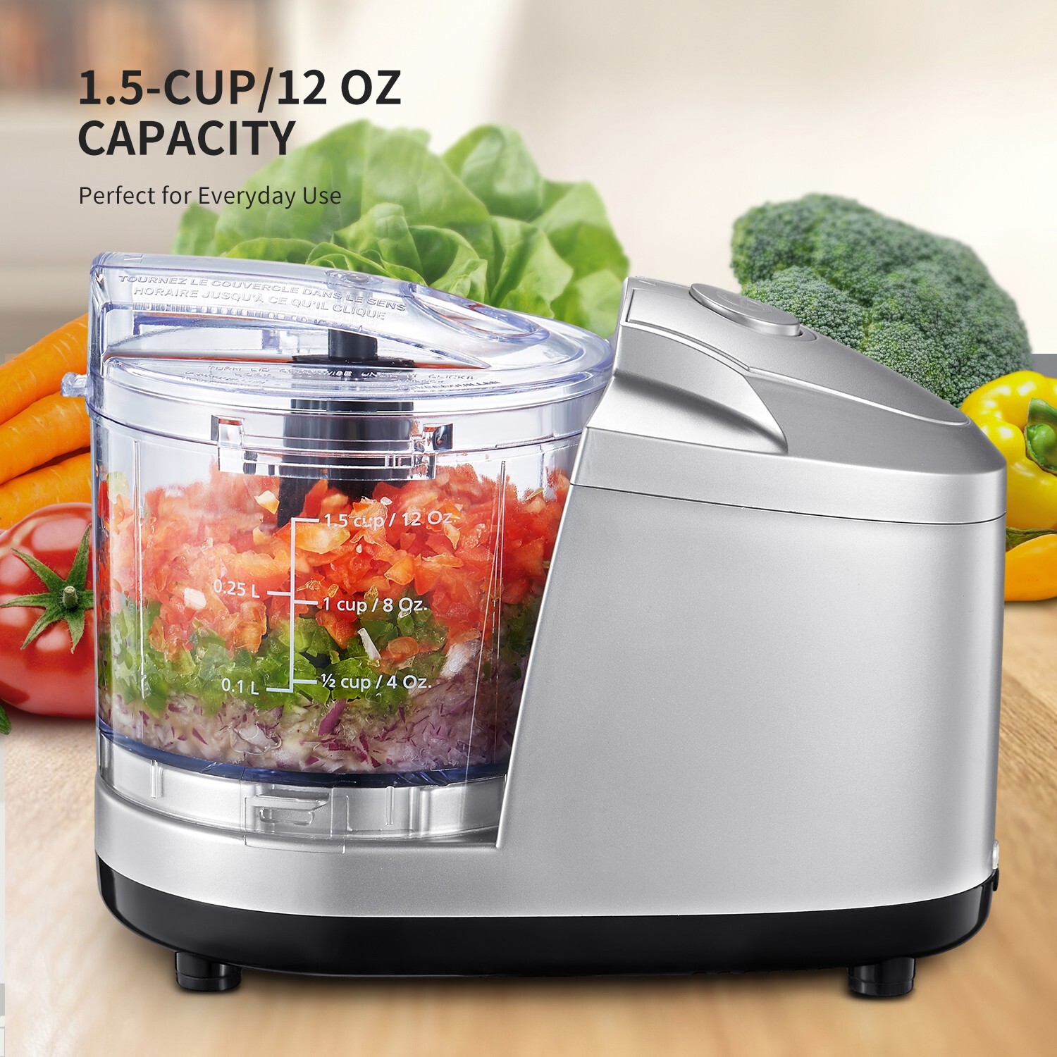 100W Mini Electric Food Chopper, with Stainless Steel Blade, for Nuts, Meats ect