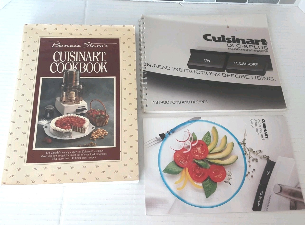 Cuisinart DLC-8 Plus Food Processor Manual Instructions Recipe Book Booklet Only