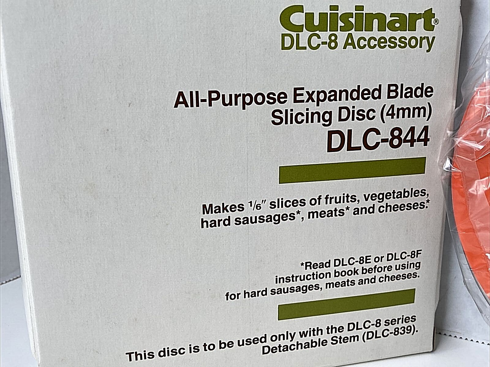 Cuisinart All-Purpose Expanded Blade Slicing Disc (4mm) DLC-844 for DLC-8 Series