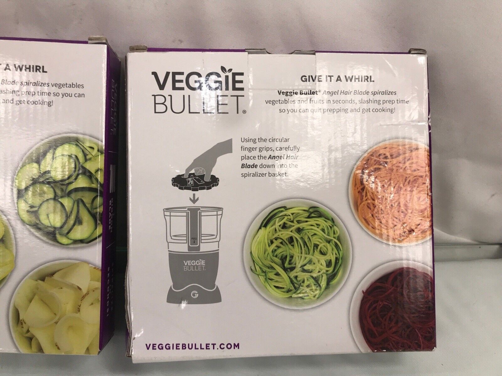 New Veggie Bullet Shoestring Fry Blade Ribbon Blade & Angel Hair Blade