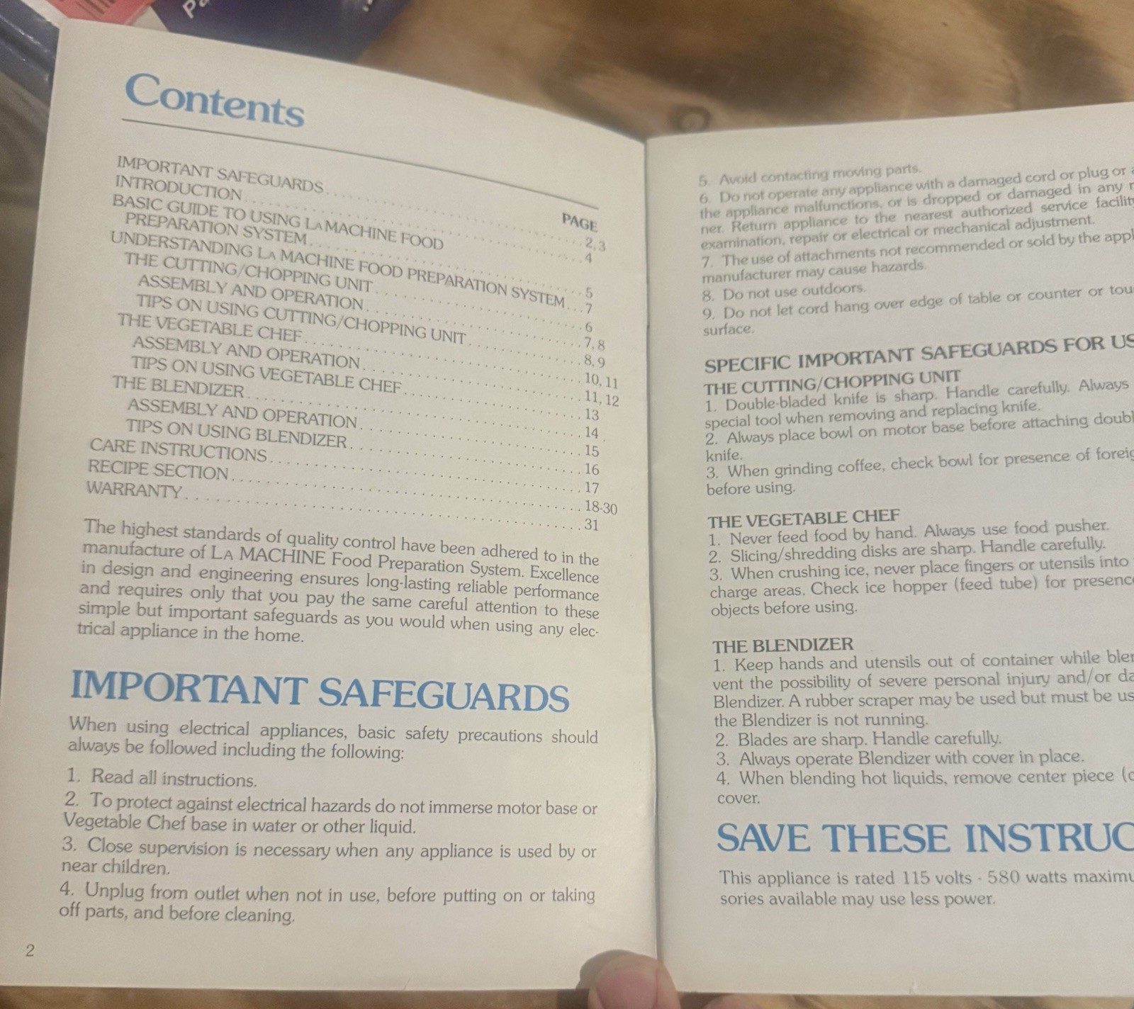 1977 Moulinex La Machine 354 & 390 Instruction and Operating Manual